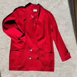 Classy Red Wool Coat